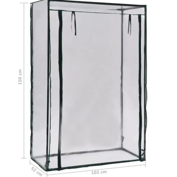 Drivhus^Lille drivhus til planter - Beskytter mod vind og vejr | Størrelse: 102x52x150 cm