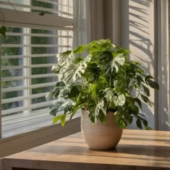 Krukkeplanter Indendørs^Lille monstera - Rhaphidophora tetrasperma - Højde 20-30cm - ⌀12cm
