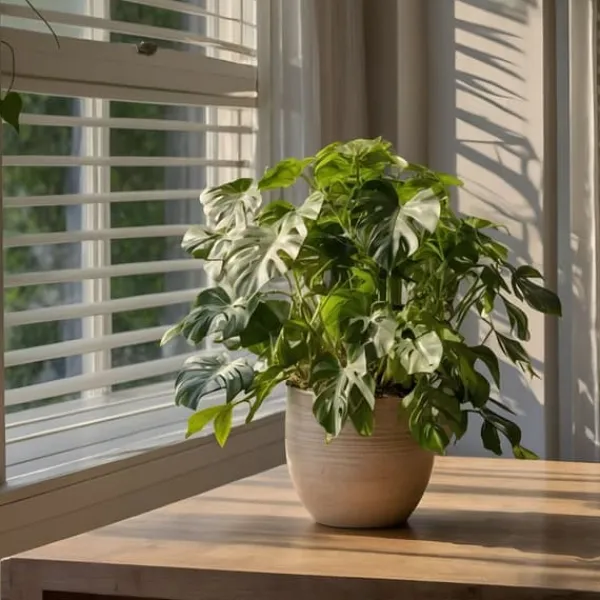 Krukkeplanter Indendørs^Lille monstera - Rhaphidophora tetrasperma - Højde 20-30cm - ⌀12cm