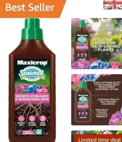Gødningsmidler^Liquid Plant Nutrient, 1L Sequestered Iron & Seaweed, Organic Growth Booster