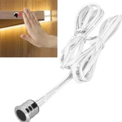 Sensorer Til Sikkerhedssystemer^Ljussensoromkopplare Aluminiumlegering LED Handsopningsbrytare Garderob hängande skåp Infraröd Handsopningssensorbrytare