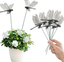 Havedekorationer^Lollanda 20 stk 3D guldsmed haveindretning i sort, guldsmede havepynt til have, krukker, planter, terrasse, dekoration