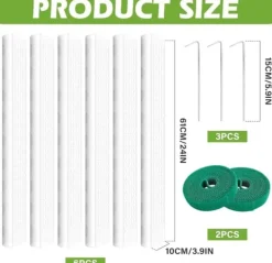 Hot Lollanda 6 stk mosstænger, 61 cm klatreplantestænger, plast, stabelbare plantestænger til indendørs planter, klatring, klatreplanter Krukker & Plantebeholdere
