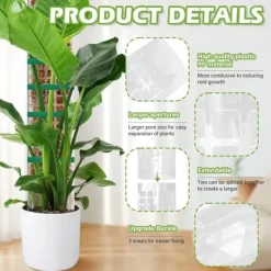 Hot Lollanda 6 stk mosstænger, 61 cm klatreplantestænger, plast, stabelbare plantestænger til indendørs planter, klatring, klatreplanter Krukker & Plantebeholdere