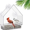 Til Fugle & Småvildt^Lollanda Akryl fuglefoder med sugekop – fuglebad og madskål til fugle, 15×5,5×16 cm