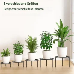 Lollanda Blomsterstativ, plantestativ, urtepotteskjuler, blomsterstøtte, til have og altan, 5-delt sæt Plantestativer