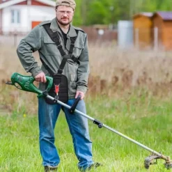 Outlet Lollanda buskryddersele, skulderrem til græstrimmer, sele til buskryddersele, justerbar dobbelt trimmersele til trimmer Havemaskiner
