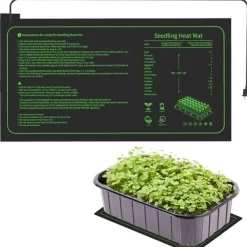 Sale Lollanda frøspiringsvarmemåtte, frøplantevarmemåtte 25x52cm, IP67 vandtæt, planteformering, til planter og hydroponics Frø