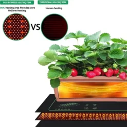 Sale Lollanda frøspiringsvarmemåtte, frøplantevarmemåtte 25x52cm, IP67 vandtæt, planteformering, til planter og hydroponics Frø