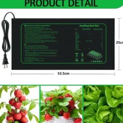 Sale Lollanda frøspiringsvarmemåtte, frøplantevarmemåtte 25x52cm, IP67 vandtæt, planteformering, til planter og hydroponics Frø