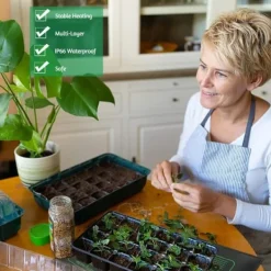 Sale Lollanda frøspiringsvarmemåtte, frøplantevarmemåtte 25x52cm, IP67 vandtæt, planteformering, til planter og hydroponics Frø