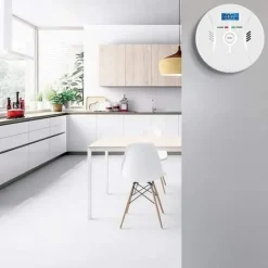 Røg- & Kulmonoxiddetektorer^Lollanda kuliltealarm med LCD-skærm – høj følsomhed, 85 dB høj advarsel, batteridrevet CO-gasdetektor