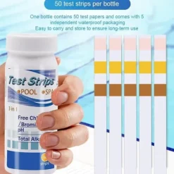 Clearance Lollanda 50-Pack 3-i-1 poolteststrimler og spa-teststrimler - pH, vandtester, alkalinitet, frit klor Pool- & Spatilbehør