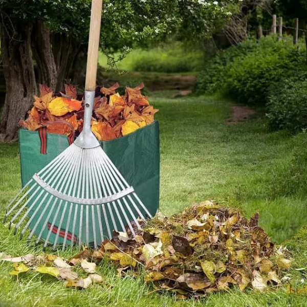 Havekurve^Lollanda 2-pak havetasker 270L – Stående havetasker med håndtag 65x65x65 cm, til blade, græs, brænde og haveaffald