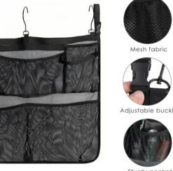 Pool- & Spatilbehør^Lollanda Poolopbevaring, Opbevaring til pool 61x51cm til legetøj – Netpose med ophængskrog, til pool, strandfester, camping og strandfester