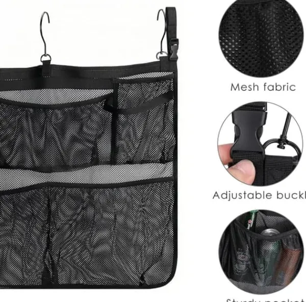 Pool- & Spatilbehør^Lollanda Poolopbevaring, Opbevaring til pool 61x51cm til legetøj – Netpose med ophængskrog, til pool, strandfester, camping og strandfester