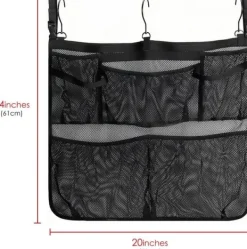 Pool- & Spatilbehør^Lollanda Poolopbevaring, Opbevaring til pool 61x51cm til legetøj – Netpose med ophængskrog, til pool, strandfester, camping og strandfester