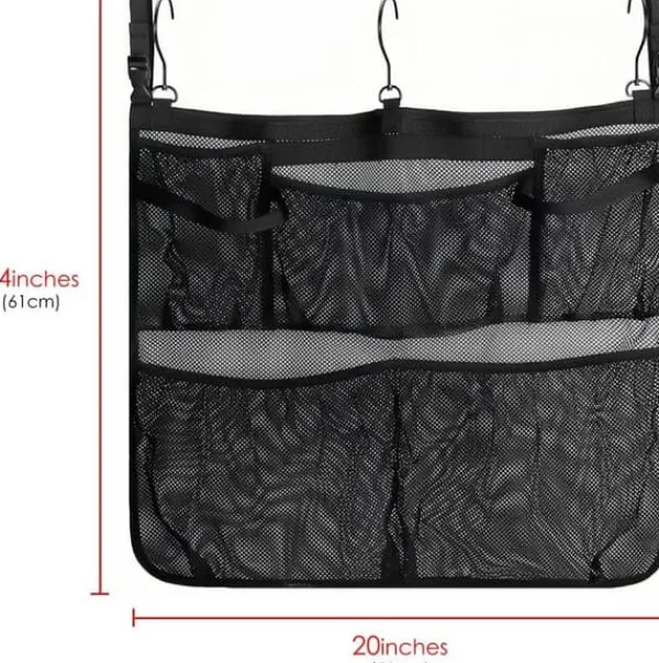 Pool- & Spatilbehør^Lollanda Poolopbevaring, Opbevaring til pool 61x51cm til legetøj – Netpose med ophængskrog, til pool, strandfester, camping og strandfester