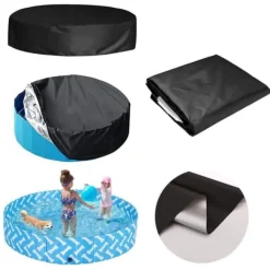 Best Lollanda Round Pool Cover til børn – Dæksel til pool, Dæksel til sandkasse og legetøj, Solskærm og Dæksel til hundebassin, 162x30cm Pool- & Spatilbehør