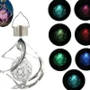 Vinddekoration^Lollanda Solar Powered Wind Chime Lampe, Wind Chime med RGB, Wind Chime med Solar PV LED, IP65, Wind Chime Haven Dekoration Udendørs Belysning