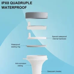 Pool- & Spatilbehør^Lollanda Trådløst Flydende Pooltermometer med LED-display, vandafvisende IPX8 - Til Pool & Spa