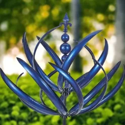 Vinddekoration^Lollanda Vindmølle til have, 3D Harlow, metalvindmøller til gård og have