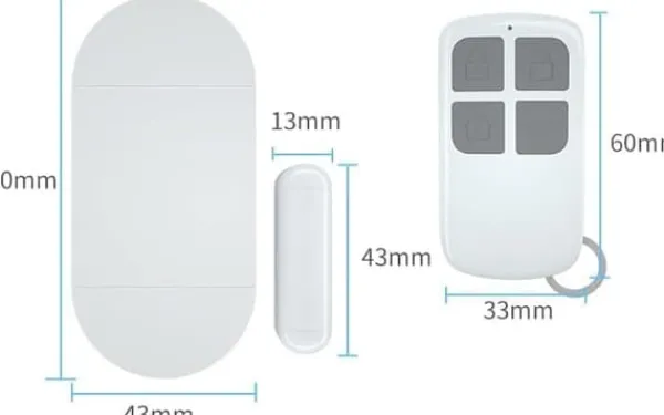 New Lollanda Wireless til dør- og vinduesalarm – 130 dB alarm, 2 fjernbetjeninger, nem installation, hjemmealarmsystem Hjemmealarmsystemer