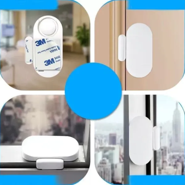 New Lollanda Wireless til dør- og vinduesalarm – 130 dB alarm, 2 fjernbetjeninger, nem installation, hjemmealarmsystem Hjemmealarmsystemer