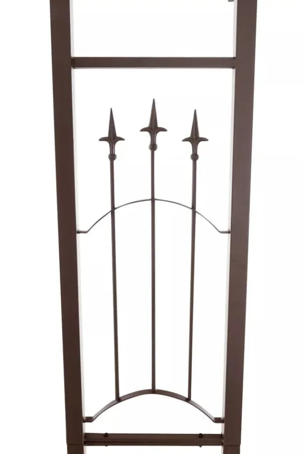 Buer, Spalier, Lysthuse Uden Tag^Luxor Exclusive Iron Rose Arch with Gate - Heavy Duty Metal Climbing Plant Support, Brown, 220cm Height