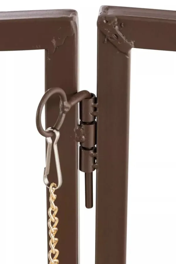 Buer, Spalier, Lysthuse Uden Tag^Luxor Exclusive Iron Rose Arch with Gate - Heavy Duty Metal Climbing Plant Support, Brown, 220cm Height