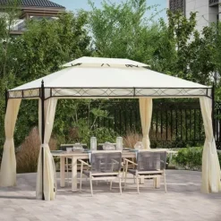 Luxuspavillon 3x4 m, creme – festtelt til have & terrasse Telte & Lysthuse