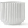 New Lyngby Flower Pot White, H 13cm - Lyngby Porcelæn Krukker & Plantebeholdere