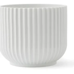 New Lyngby Flower Pot White, H 13cm - Lyngby Porcelæn Krukker & Plantebeholdere
