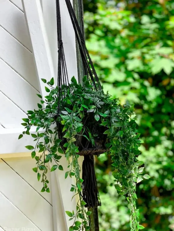 Krukker & Plantebeholdere^Macrame Planteholder - Sort - L