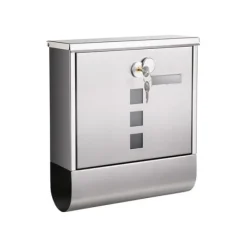 Clearance Mailbox - Letterboks i rustfrit stål - Slot med kobberslotcylinder - Sølv Postkasser & Brevindkast