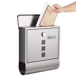 Clearance Mailbox - Letterboks i rustfrit stål - Slot med kobberslotcylinder - Sølv Postkasser & Brevindkast