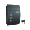 Postkasser & Brevindkast^Mailbox - Wall Letterbox - Låsbar - med visning af vinduer - med nøgle - sort