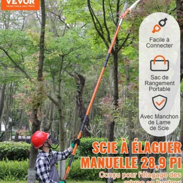 Discount Manuel stangsav, 2,2-8,2 m teleskopisk, stålblad, glasfiberhåndtag Haveværktøj