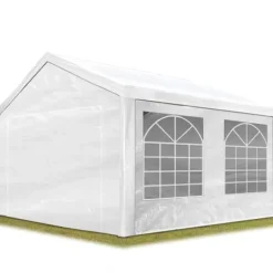 Clearance Markise-havetelt 3x4 m havepavillon PE 350 N presenning 100% vandtæt hvid Telte & Lysthuse