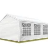 Telte & Lysthuse^Markise-havetelt 3x6 m havepavillon PE 350 N presenning 100% vandtæt hvid