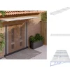 Outlet Markiser - Living dørbaldakin 358,5x90 cm polycarbonat grå og transparent Skure, Garager & Carports