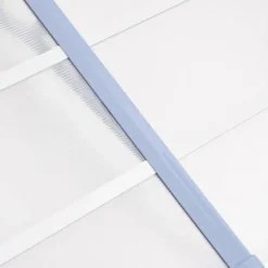 Outlet Markiser - Living dørbaldakin 358,5x90 cm polycarbonat grå og transparent Skure, Garager & Carports