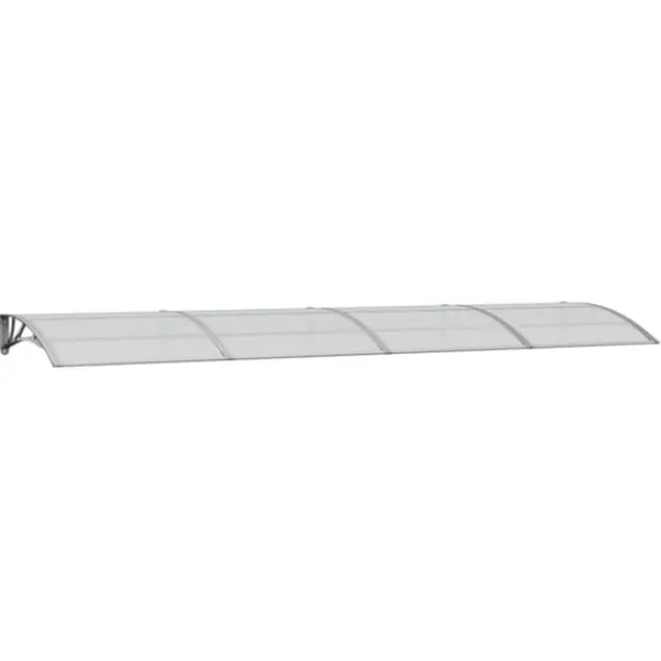 New Markiser - Living dørbaldakin 400x100 cm polycarbonat grå Skure, Garager & Carports