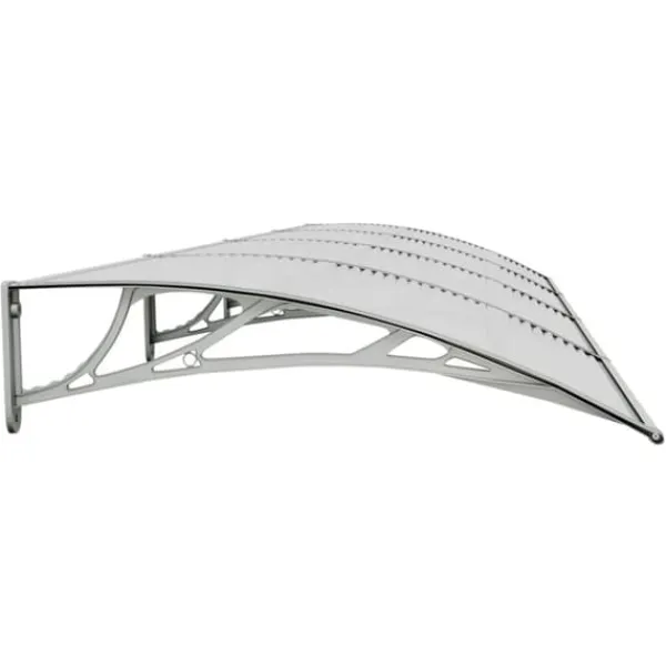 New Markiser - Living dørbaldakin 400x100 cm polycarbonat grå Skure, Garager & Carports