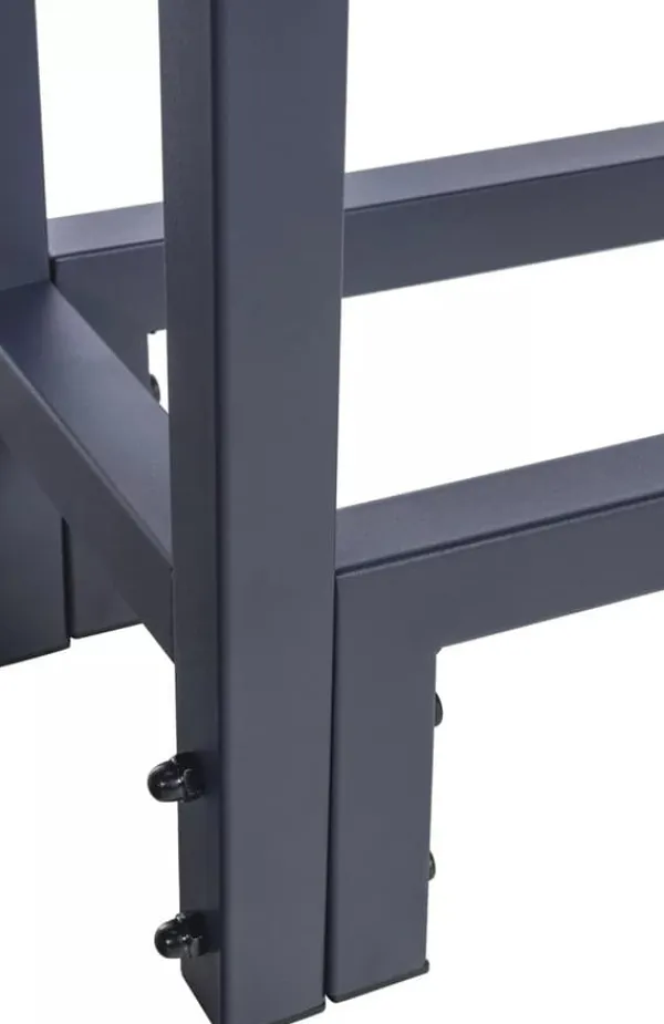 Tilbehør Til Brændeovne & Pejse^Martin Anthracite Metal Firewood Rack with Cover - Steel Tube Construction, 25x160x115 cm