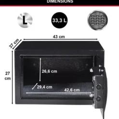 Pengeskabe^MASTER LOCK Säker med programmerbar elektronisk kombination - Svart och metallgrå