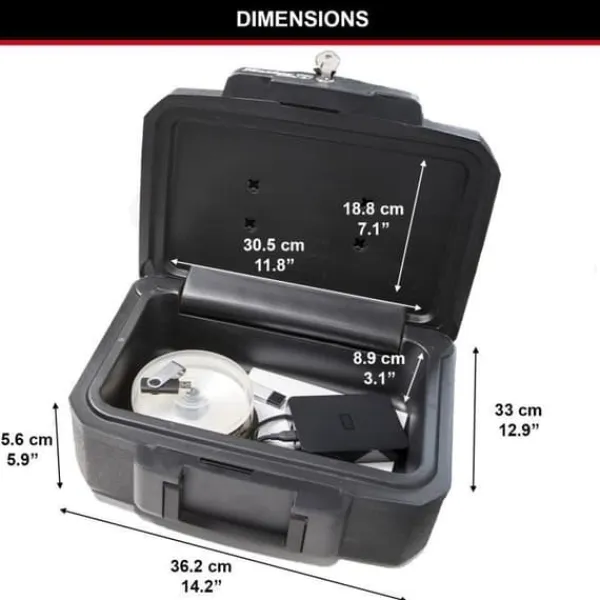 New MASTER LOCK Säkerhetsfodral / Safe - Brandsäker och vattentät - Format S - 4,9L Pengeskabe