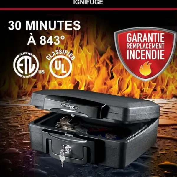 New MASTER LOCK Säkerhetsfodral / Safe - Brandsäker och vattentät - Format S - 4,9L Pengeskabe