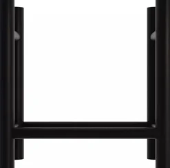Tilbehør Til Brændeovne & Pejse^Medya Round Metal Firewood Rack Stand, Black - 30x60x60 cm