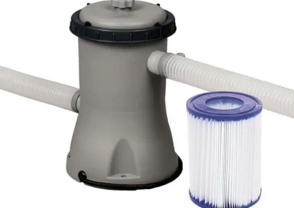 New Mega Stor Ratten Look Familie Oppustelig Pool med Filterpumpe, Stige & Dække - Perfekt til Sommerfest Pooler